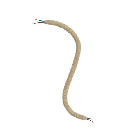 Leinenfarbener textilummantelter Gelenkschlauch 10mm mit Kabel