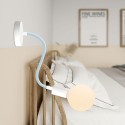 Himmelblauer textilummantelter Gelenkschlauch 10mm mit Kabel