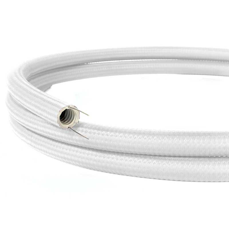 Tubo decorativo semiflexible blanco para instalaciones de luz
