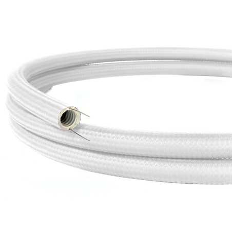 Tubo decorativo semiflexible blanco para instalaciones de luz