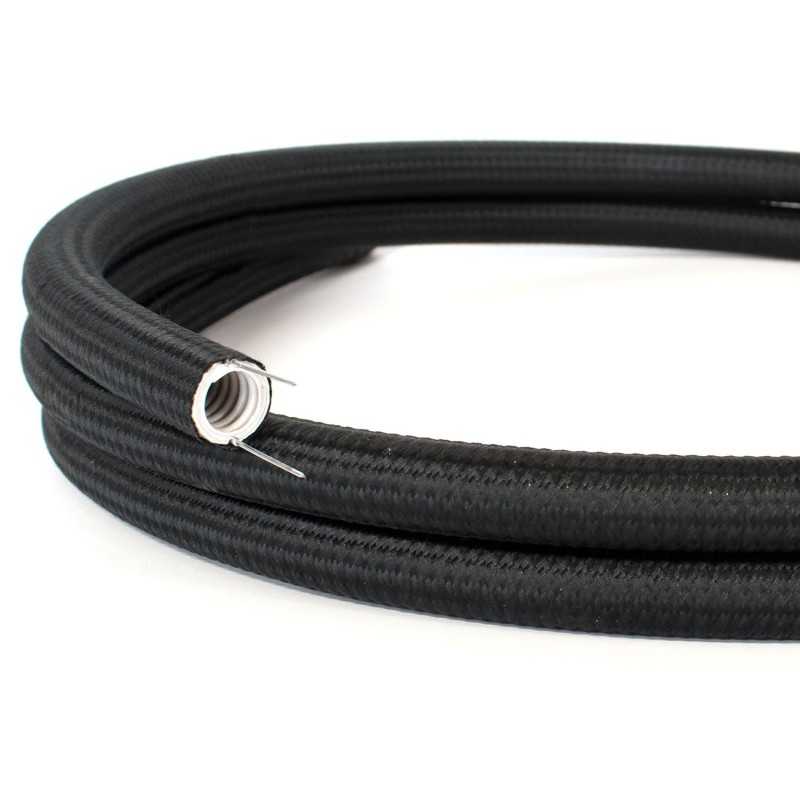 Tubo decorativo semiflexible negro instalaciones de luz