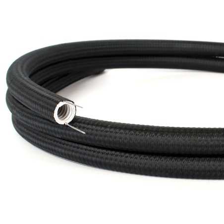 Tubo decorativo semiflexible negro instalaciones de luz