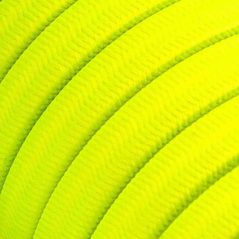 Cable plano de guirnalda exterior color amarillo flúor