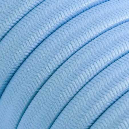 Cable plano de guirnalda exterior color azul cielo