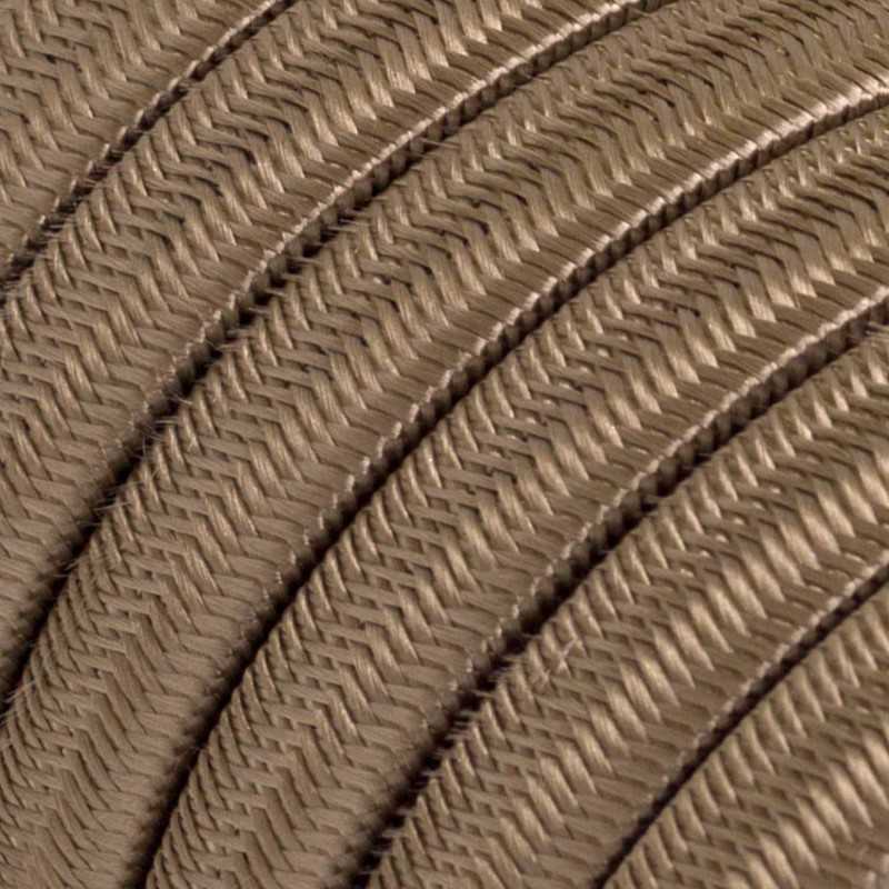 Cable plano de guirnalda exterior color marrón metal