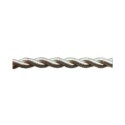 Cable decorativo textil trenzado acabado seda color beige