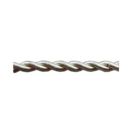 Cable decorativo textil trenzado acabado seda color beige