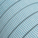 Cable plano de guirnalda exterior zigzag turquesa