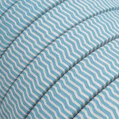 Cable plano de guirnalda exterior zigzag turquesa