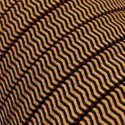 Cable plano de guirnalda exterior zigzag negro y ocre