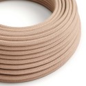 Cable decorativo textil a metros homologado color rosa lino