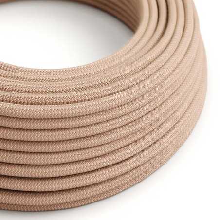 Cable decorativo textil a metros homologado color rosa lino
