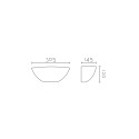 Aplique pared personalizable para LED 305mm escayola 5IN004