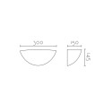 Aplique pared personalizable para LED 300mm escayola 5IN005