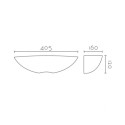 Aplique yeso 405mm x 120mm x 160mm doble salida
