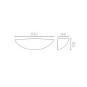 Aplique de yeso 620mm x 160mm x 190mm