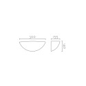 Aplique pared personalizable para LED 300mm escayola 5IN011