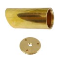 Tubo de latón 135mm alto x 60mm ingletado con tapa