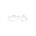 Aplique pared personalizable para LED 400mm escayola 5IN058