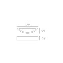 Aplique pared personalizable para LED 370mm escayola 5IN088