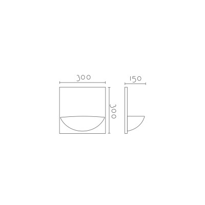 Aplique pared personalizable para LED 300mm escayola 5IN028