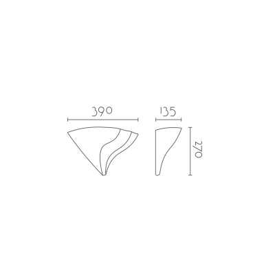 Aplique de yeso modernista 390mm x 270mm x 135mm