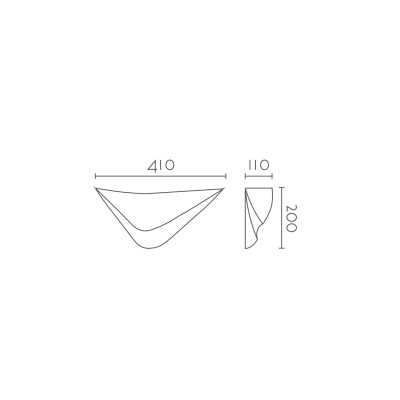 Aplique de yeso modernista 410mm x 200mm x 110mm