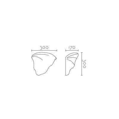 Aplique de yeso modernista 300mm x 300mm x 170mm