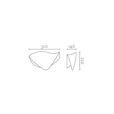 Aplique de yeso modernista 320mm x 220mm x 140mm