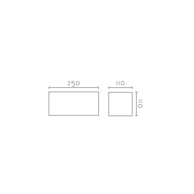 Aplique pared personalizable para LED 295mm escayola 5IN001
