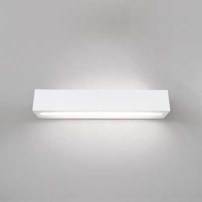 Aplique yeso recto 300mm x 72mm x 72mm doble salida
