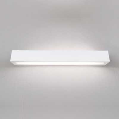 Aplique yeso recto 400mm x 72mm x 72mm doble salida