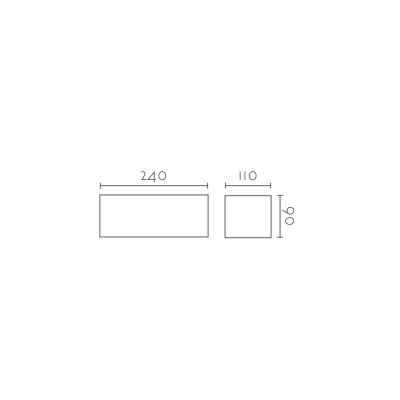 Aplique pared personalizable para LED 295mm escayola 5IN001