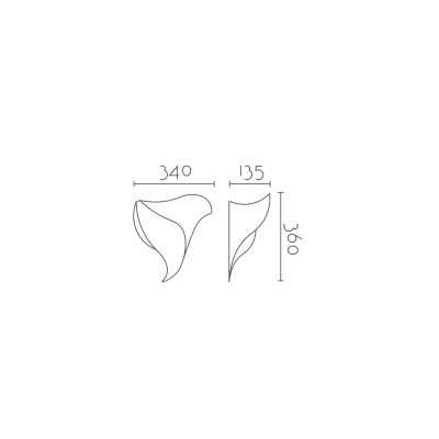 Aplique de yeso modernista 340mm x 360mm x 135mm