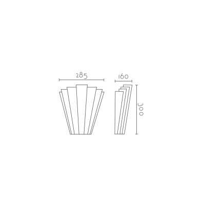 Aplique de yeso modernista 285mm x 300mm x 160mm