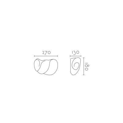 Aplique de yeso modernista 270mm x 180mm x 130mm