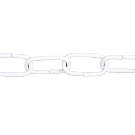 Weisse Metallkette mit 45mm Gliedern fuer schwere Lampen