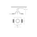 Foco escayola GU10 72 mm diámetro y altura 100mm