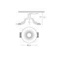 Foco escayola GU10 de 202 mm diámetro y altura 150mm