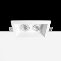 Foco de yeso doble 210mm x 110mm x 110mm alto