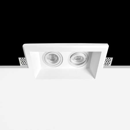 Foco de yeso doble 210mm x 110mm x 110mm alto
