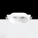 Foco de yeso doble 255mm x 135mm x 135mm alto