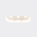 Foco de yeso triple 370mm x 135mm x 135mm alto