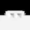 Foco de yeso doble 160mm x 70mm x 110mm alto