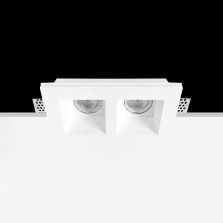Foco de yeso doble 160mm x 70mm x 110mm alto