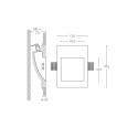 Señalizador de yeso 100mm x 100mm x 70mm profundidad
