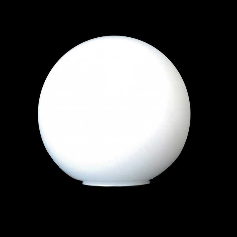 Mattweisser Glasglobus ohne Hals fuer Lampen