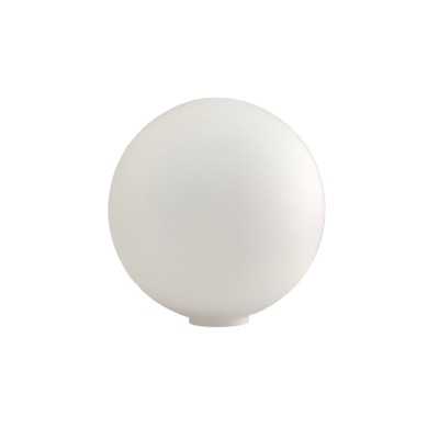 Globo blanco brillo 160mm sin cuello abertura 45mm