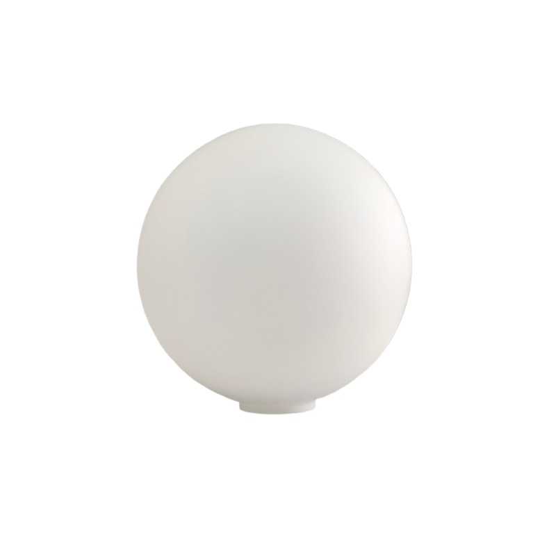 Globo blanco brillo 160mm sin cuello abertura 45mm