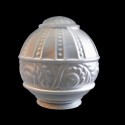 Bola de cristal mate decorada relieve 140mm cuello
